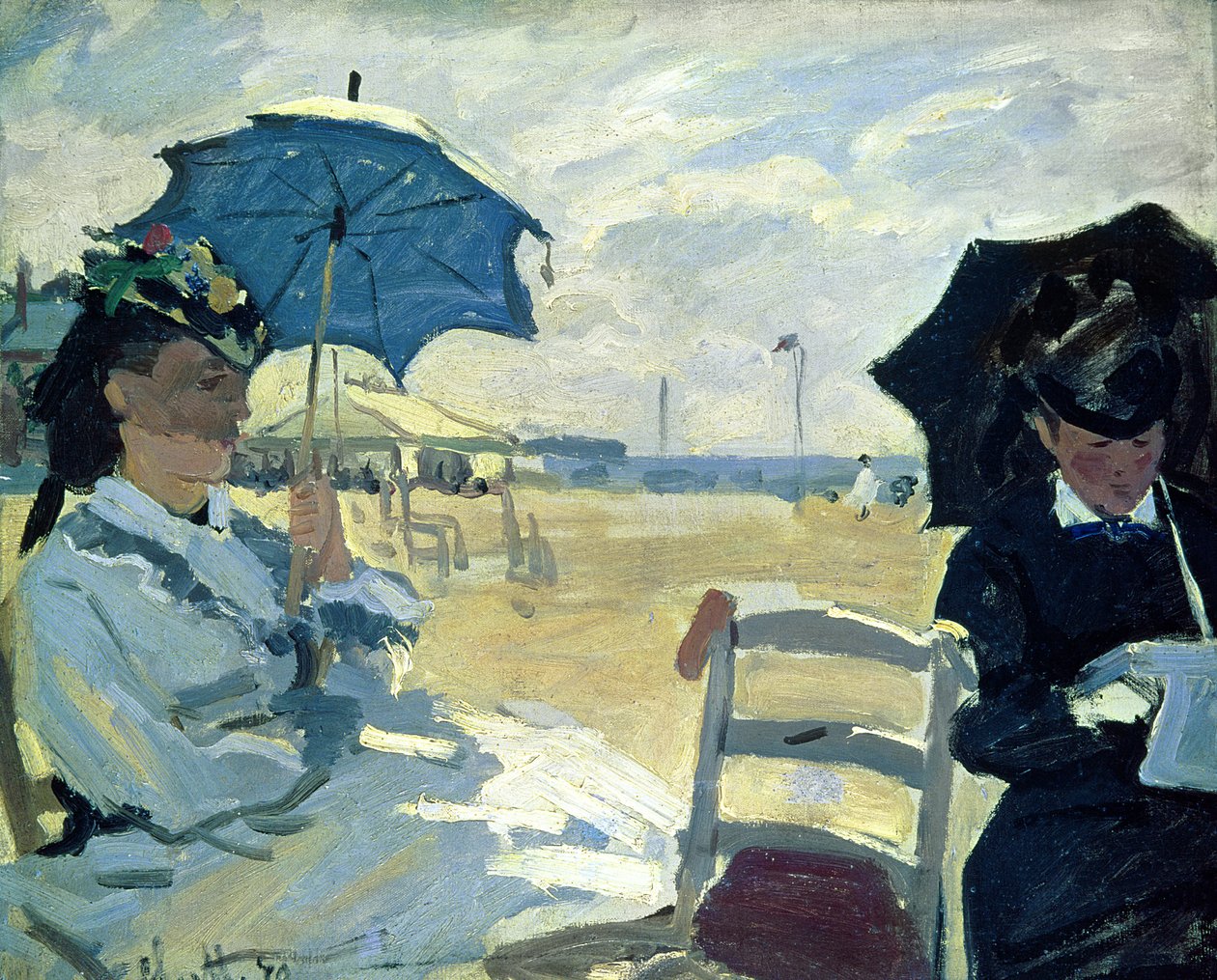 Stranden ved Trouville, 1870 av Claude Monet