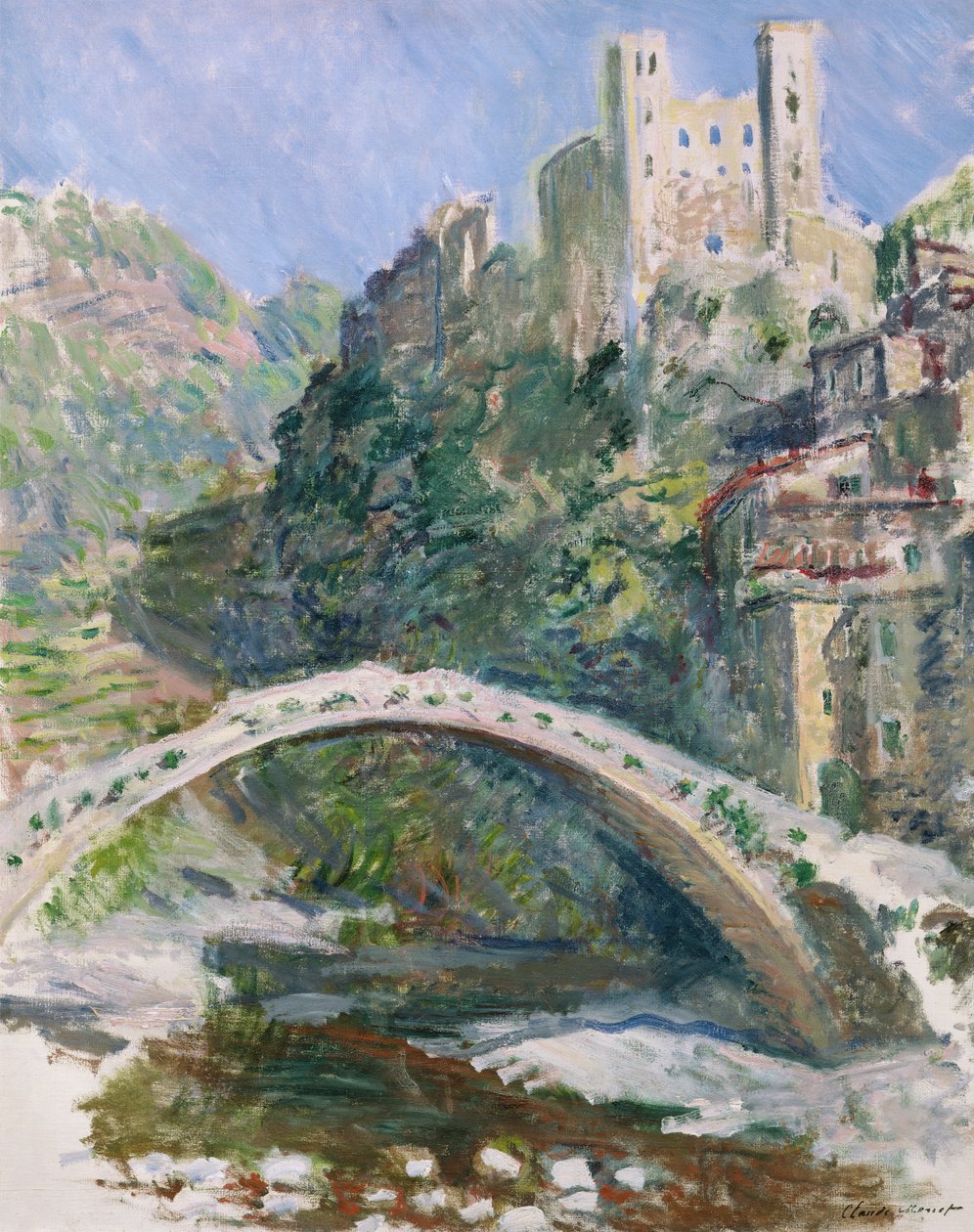 Slottet i Dolceacqua, 1884 av Claude Monet