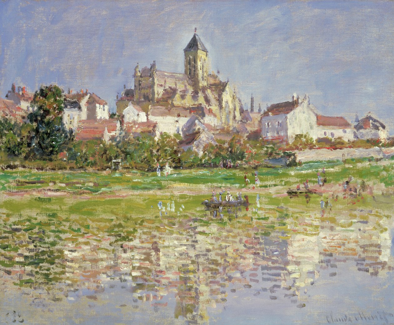 Kirken i Vetheuil, 1880 av Claude Monet