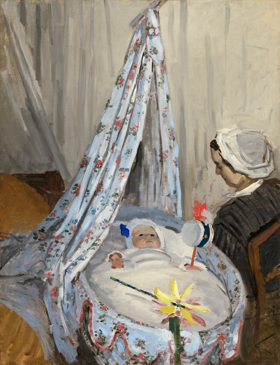 The Cradle, Camille med kunstnerens sønn Jean, 1867 av Claude Monet