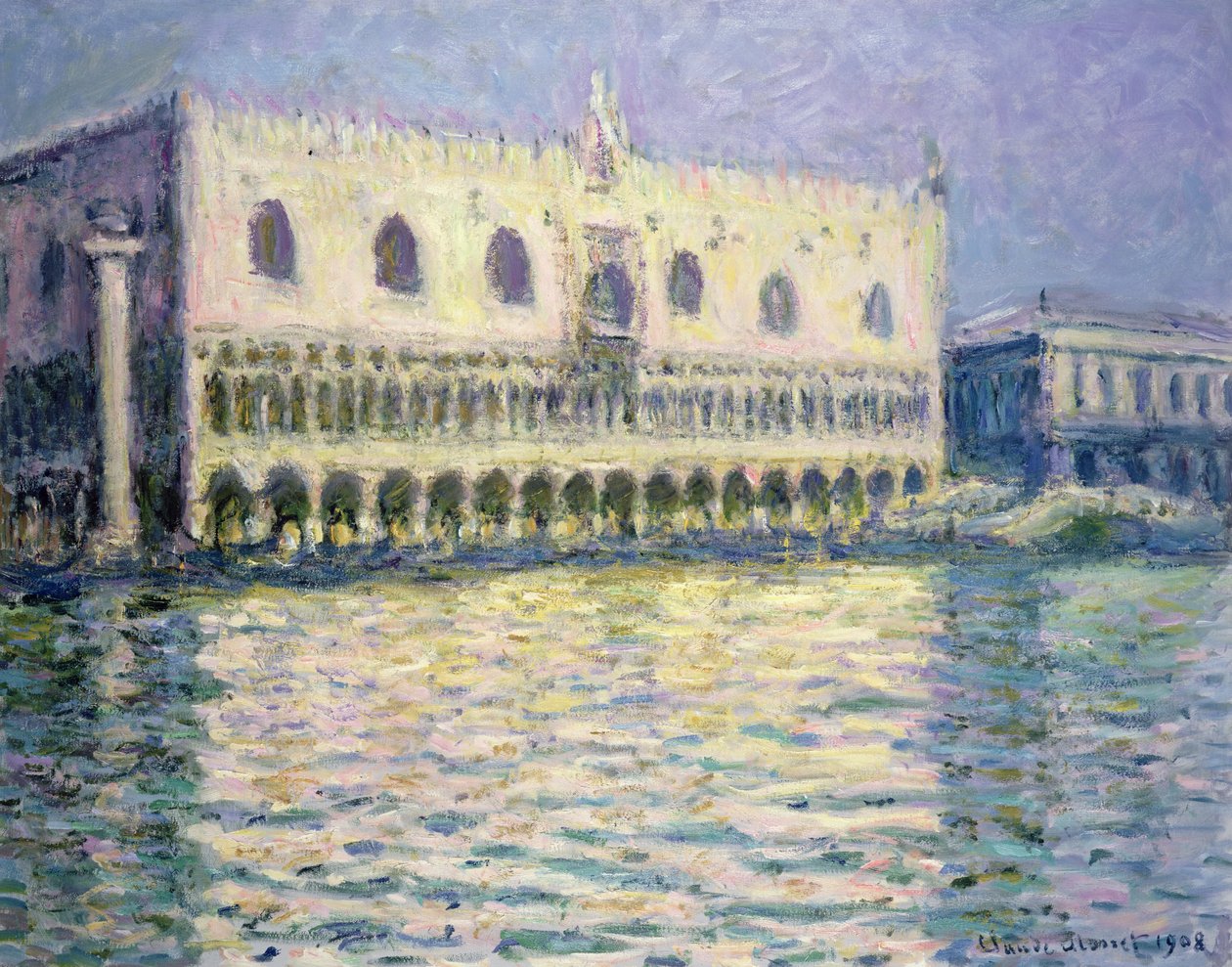 Hertugpalasset, Venezia, 1908 av Claude Monet