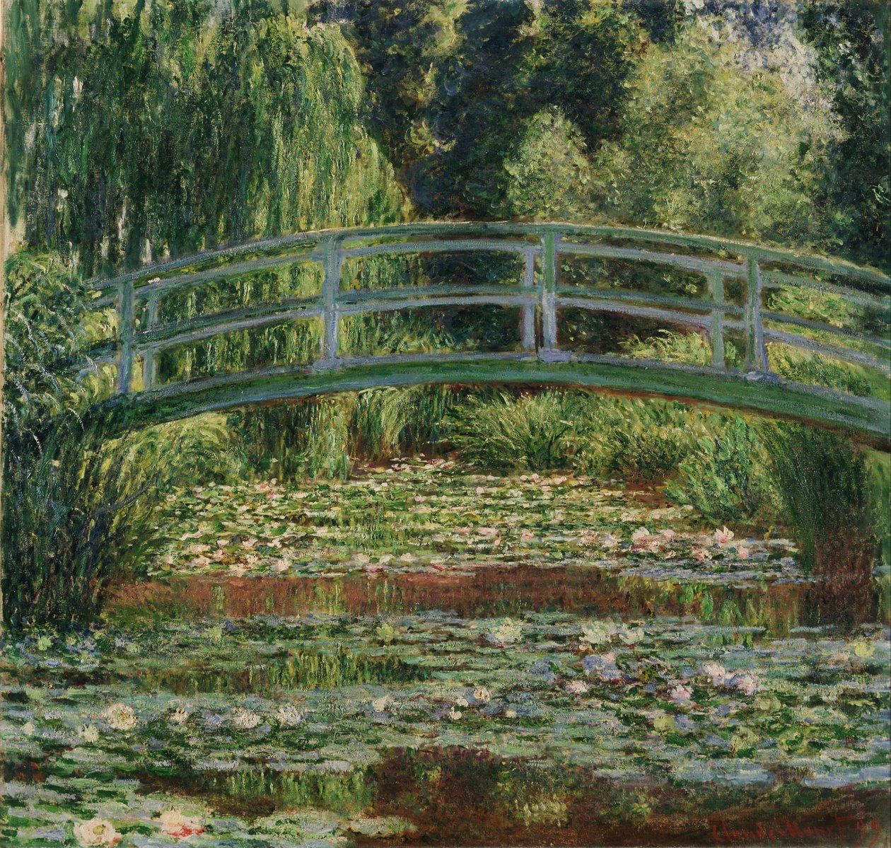 Den japanske gangbroen og vannliljebassenget, Giverny av Claude Monet