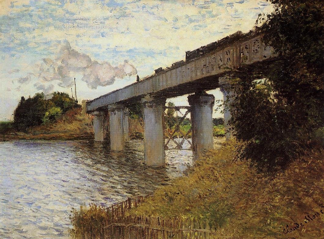 Jernbanebroen ved Argenteuil av Claude Monet