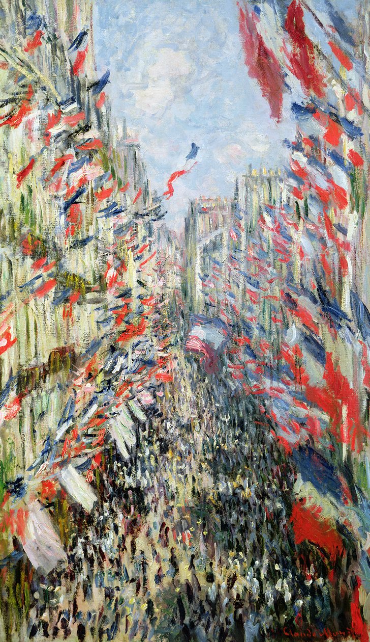 Rue Montorgueil, Paris, feiring av 30. juni 1878 av Claude Monet