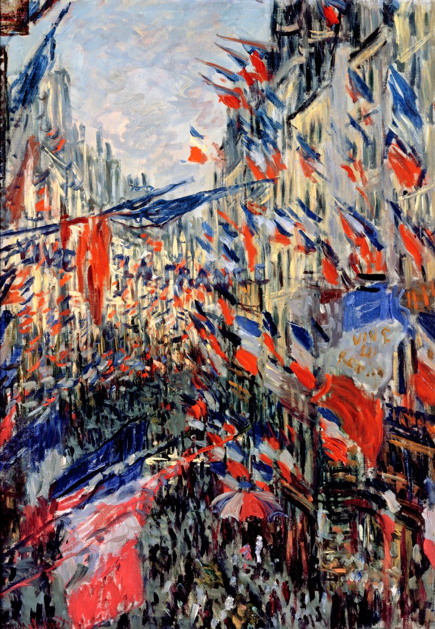 Rue Saint-Denis, feiring av 30. juni 1878 av Claude Monet