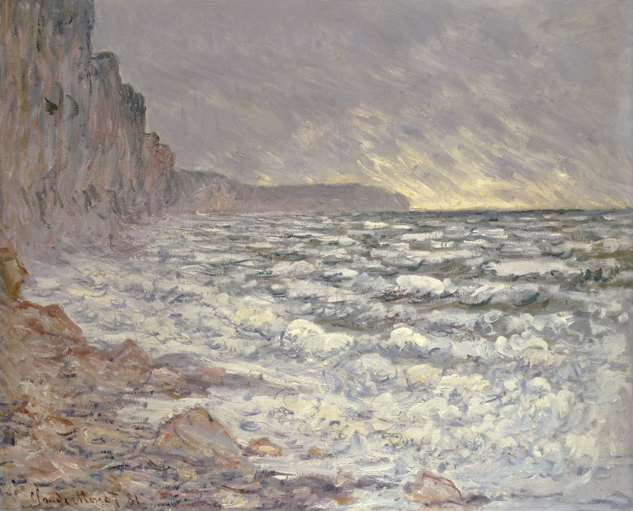 Havet ved Fecamp, 1881 av Claude Monet