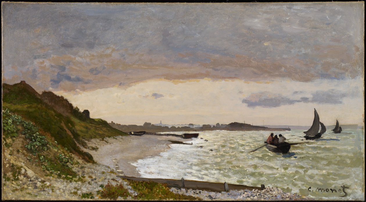 Stranden ved Sainte-Adresse, 1864 av Claude Monet