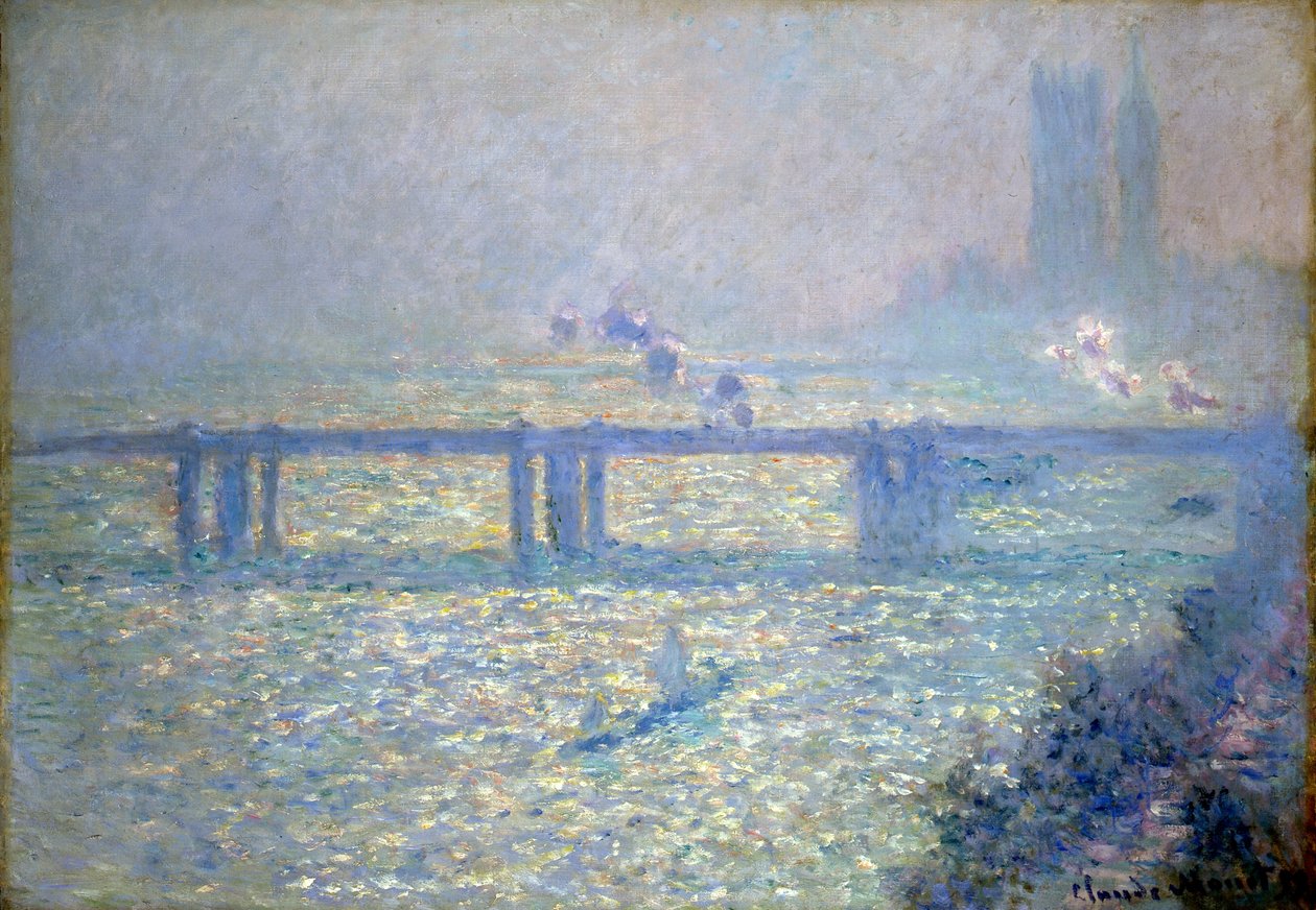 Themsen ved Charing Cross Bridge, London, 1899 av Claude Monet