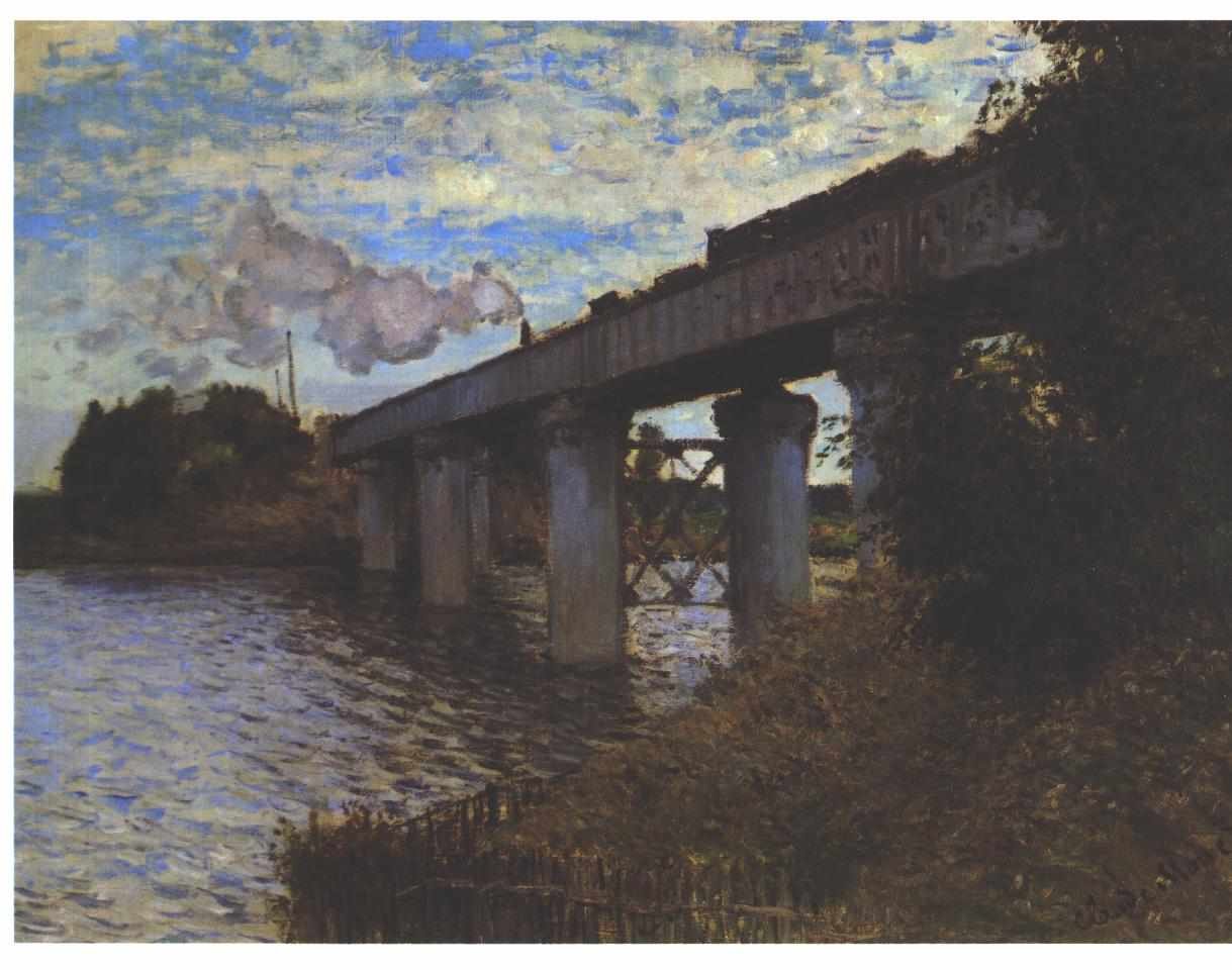 Togbroen i Argenteuil av Claude Monet