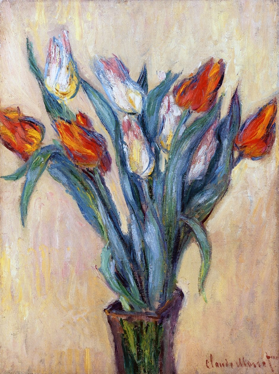 Tulipaner, 1885 av Claude Monet