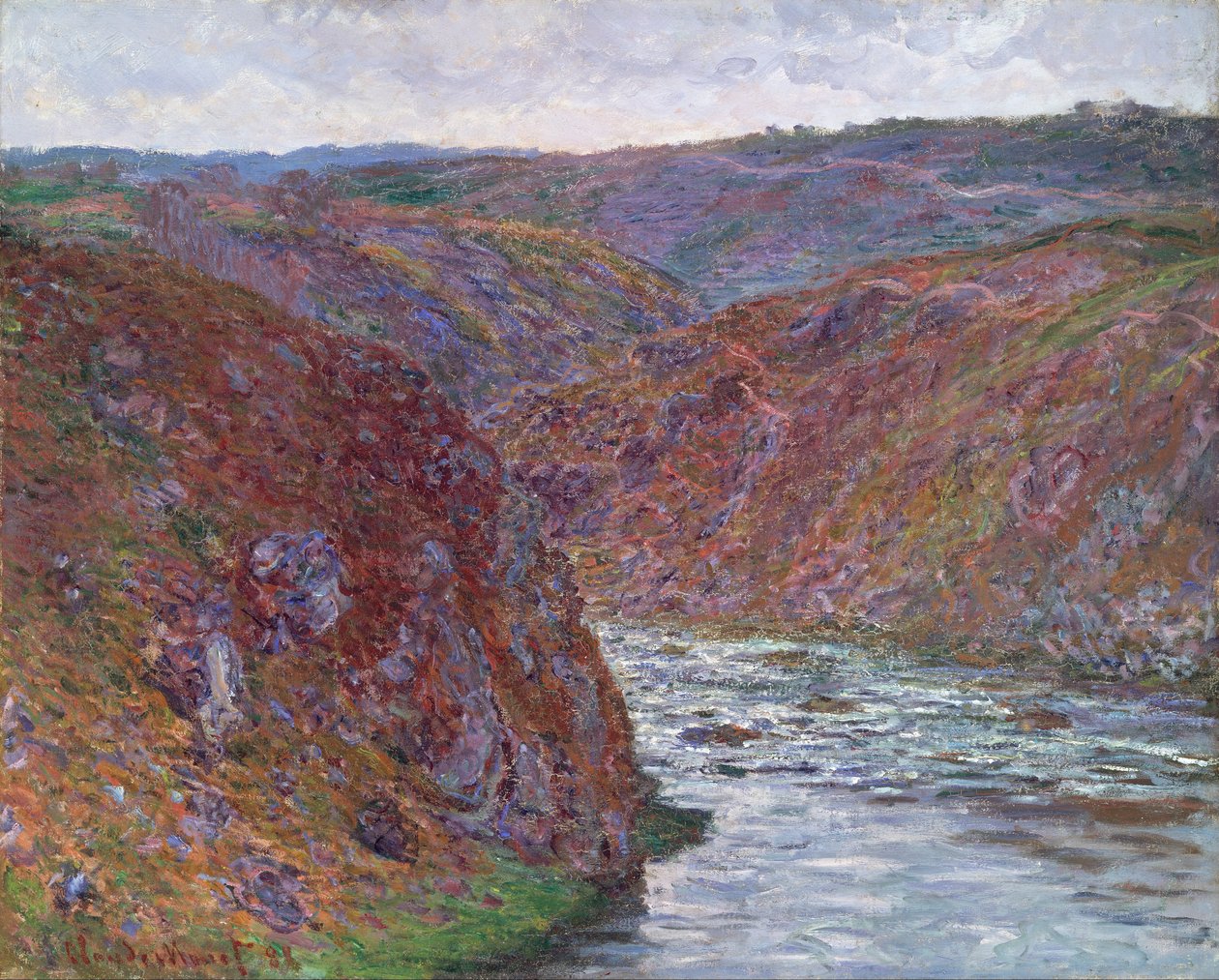 Creuse -dalen (grå dag) av Claude Monet
