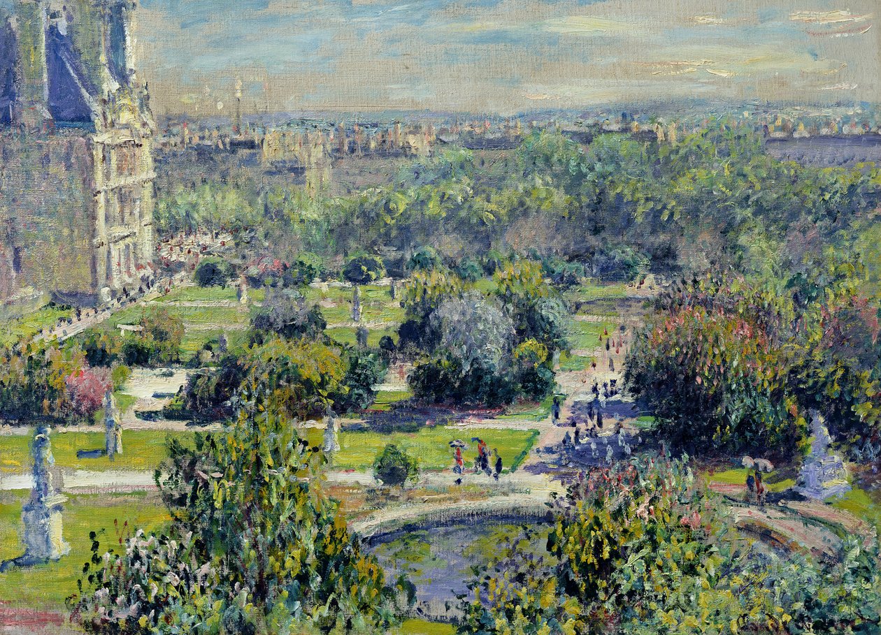 Utsikt over Tuileriene, Paris, 1876 av Claude Monet