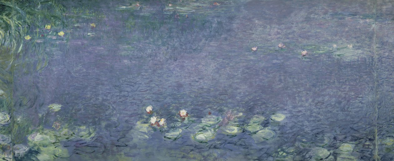 Vannliljer: Morgen, 1914-18 (midt venstre seksjon) av Claude Monet
