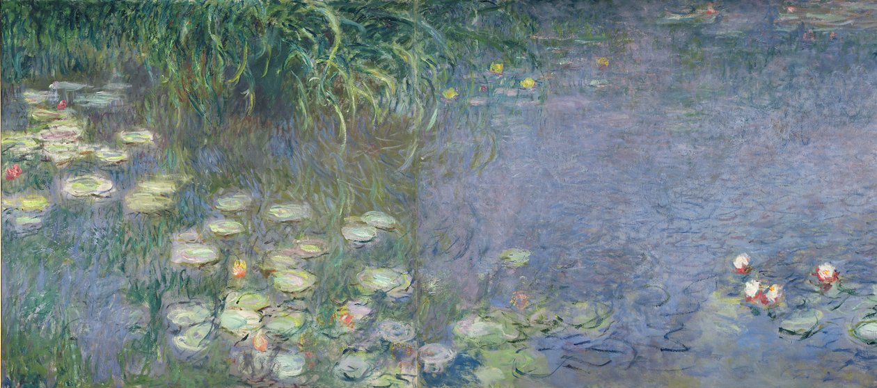 Vannliljer: Morgen, 1914-18 (venstre del) av Claude Monet