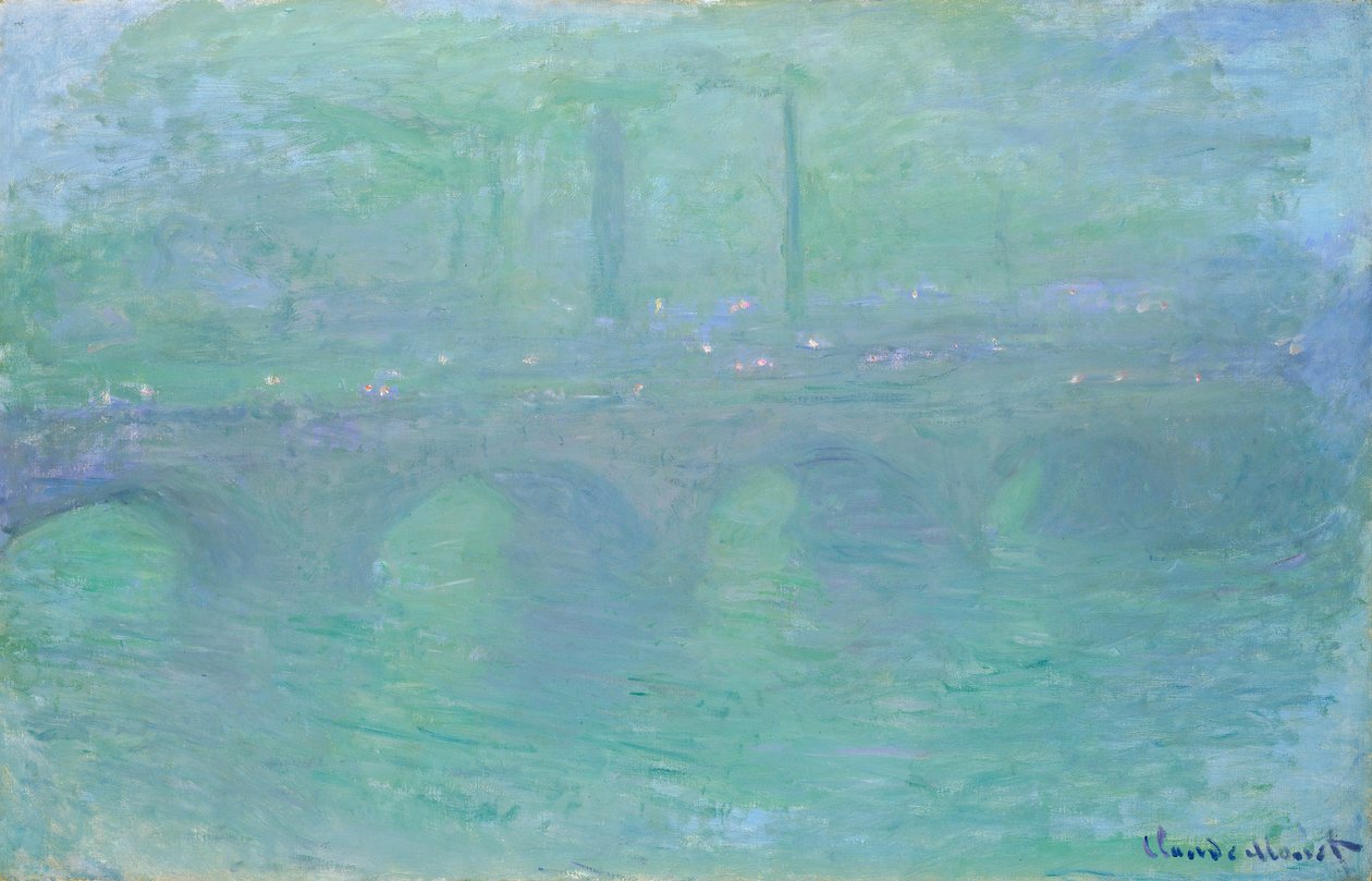 Waterloo Bridge ved skumring, 1904 av Claude Monet