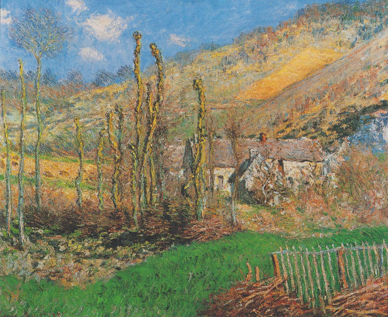 Vinterlandskap ved Val de Falaise (Giverny) av Claude Monet