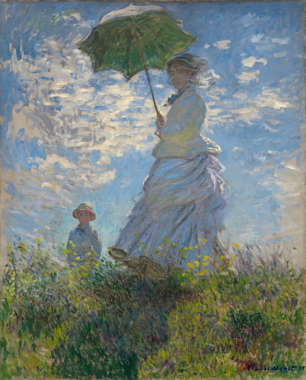 Kvinne med parasoll av Claude Monet