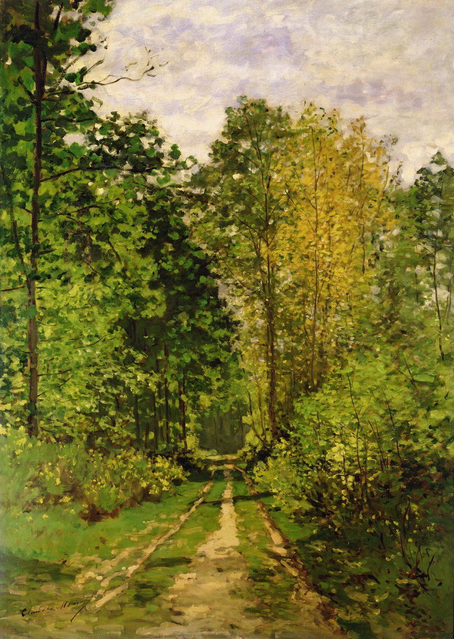 Skogsvei, 1865 av Claude Monet