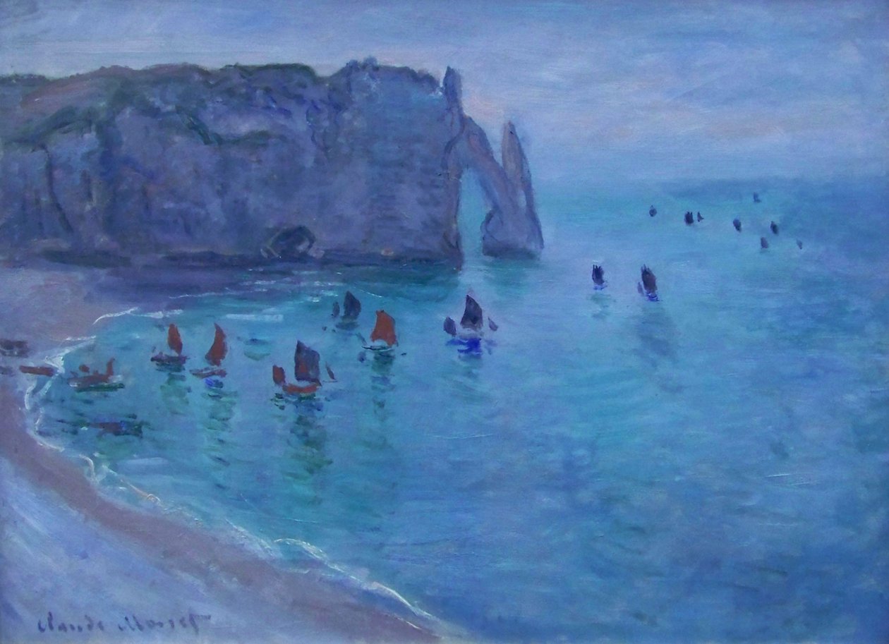 Étretat, Porte dAval av Claude Monet