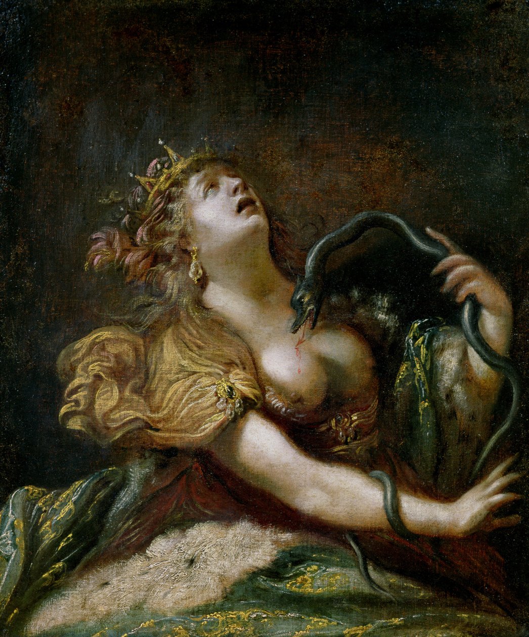 Cleopatra begår selvmord av Claude Vignon