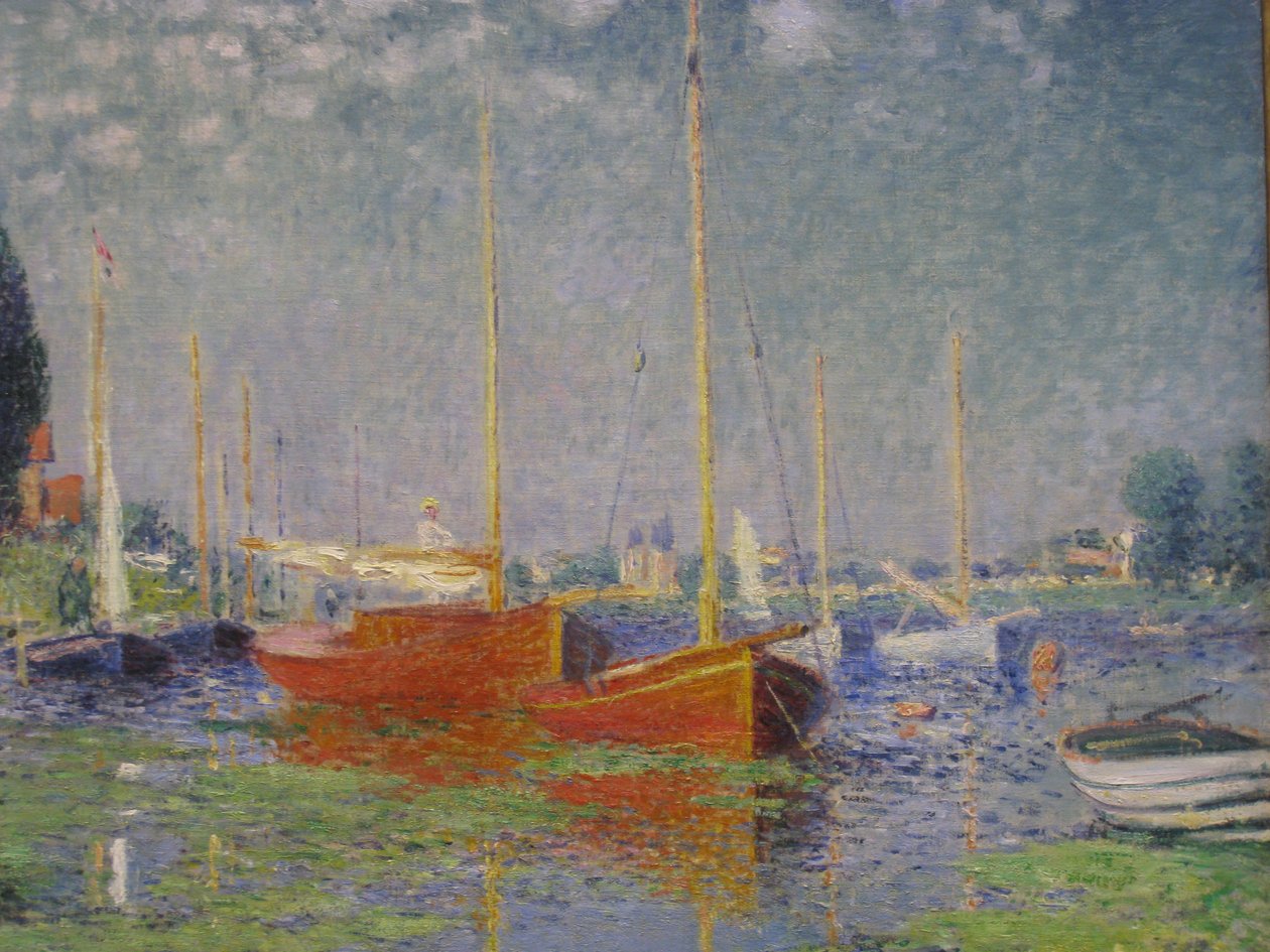 Røde båter på Argenteuil av Claude Monet