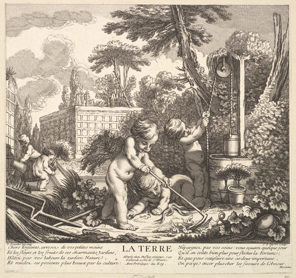 Jorden, 1700-tallet. av Claude Augustin Duflos