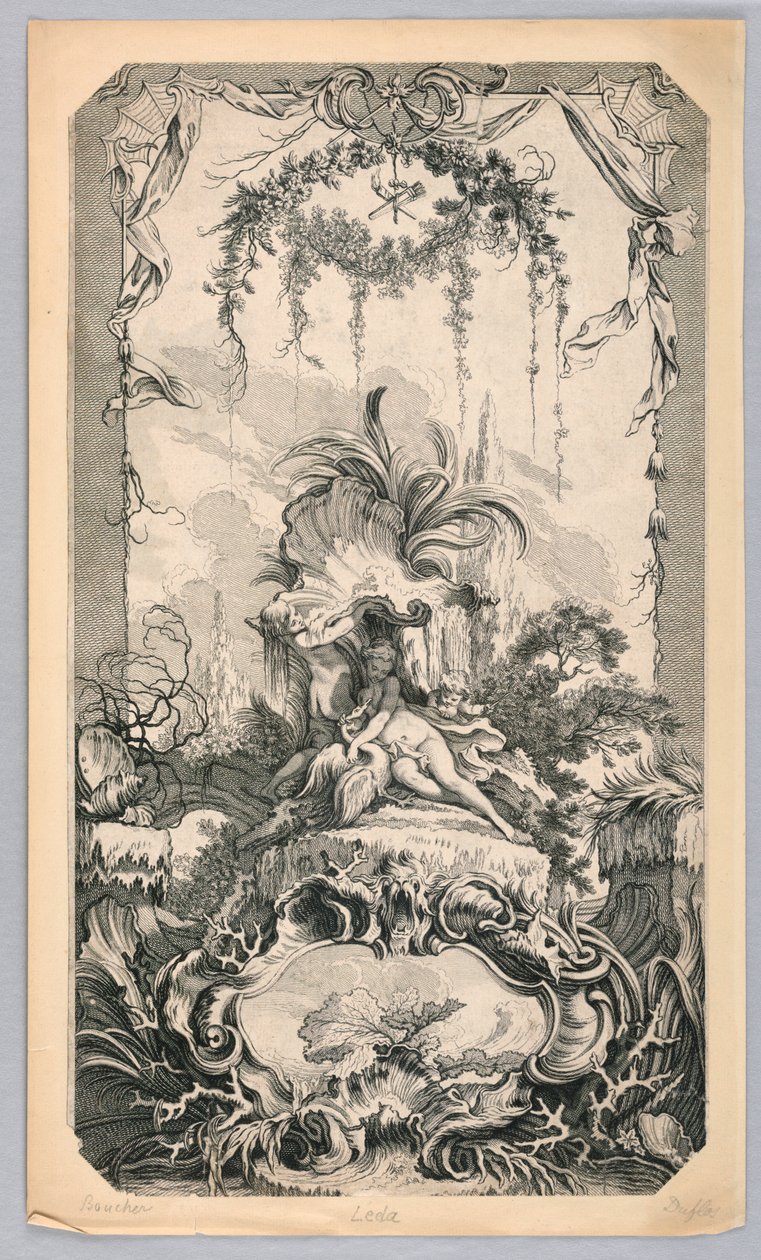 Leda og Svanen av Claude Augustin Duflos