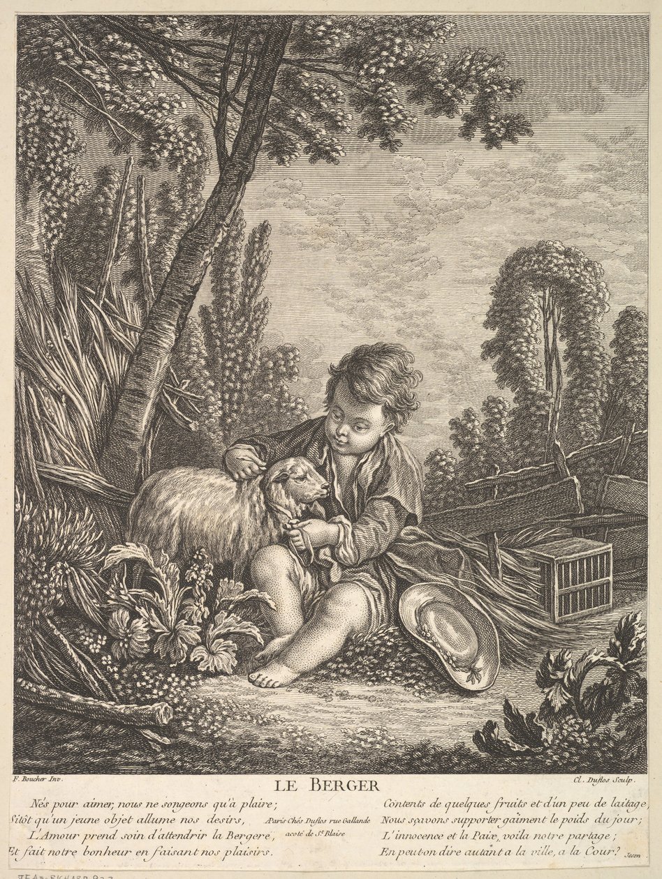 Hyrden, ca.1753. av Claude Augustin Duflos