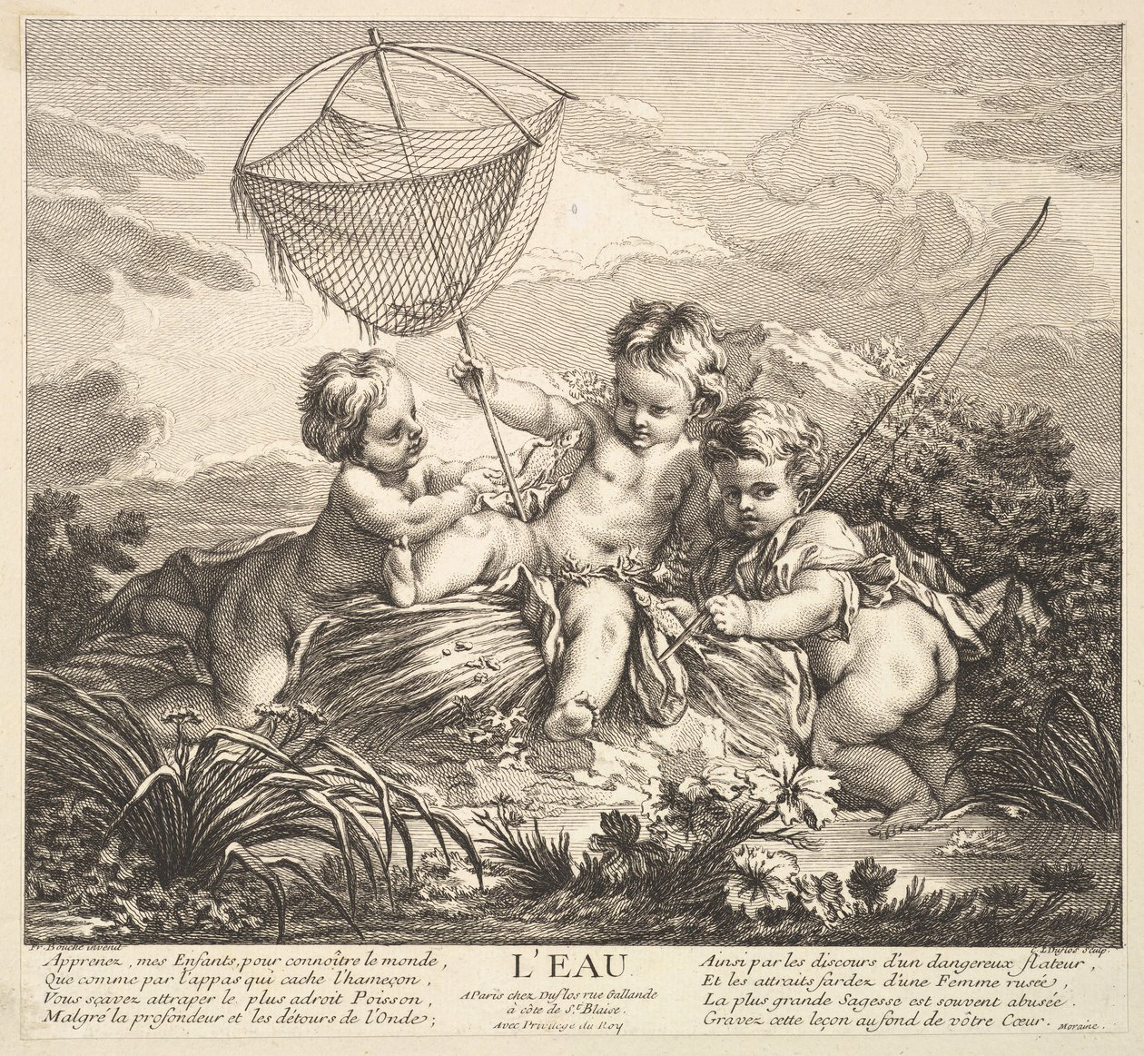 Vann, 1700-tallet. av Claude Augustin Duflos