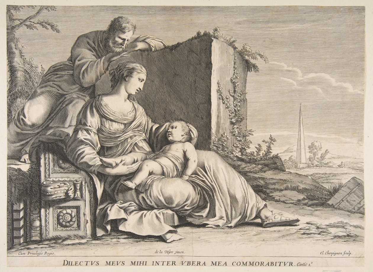 Hellig familie.n.d. av Claude Cherpignon