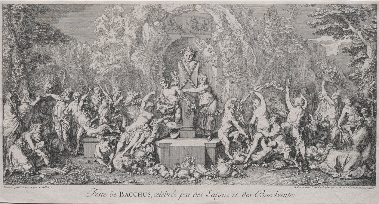 De fire festivalene: Festival of Bacchus. av Claude Gillot