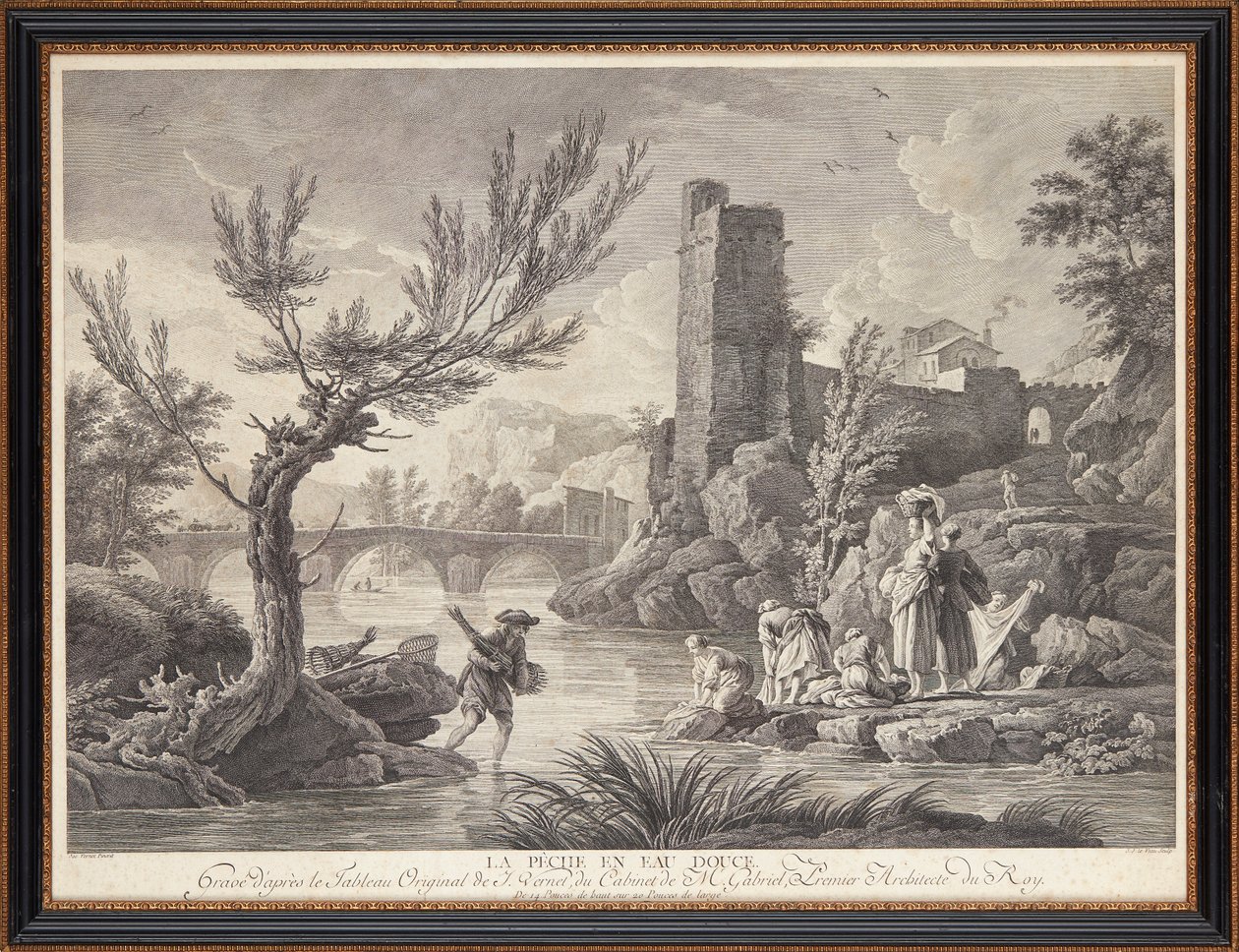 Franske stålgraveringer av Claude Joseph (after) Vernet