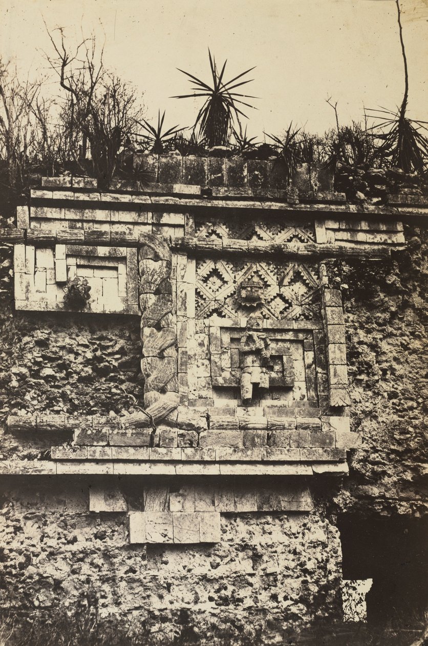 Nonneklostret, Uxmal, 1860. av Claude Joseph Désiré Charnay