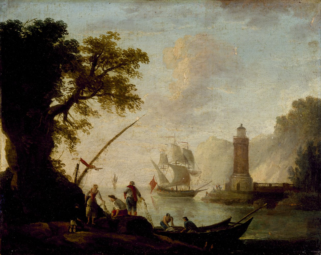 En kystutsikt fra Middelhavet, uten dato av Claude Joseph Vernet