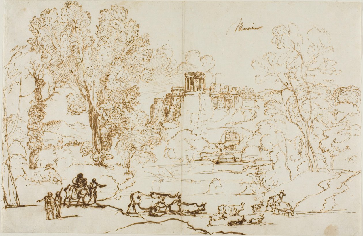 Klassisk landskap - Tivoli av Claude Lorrain