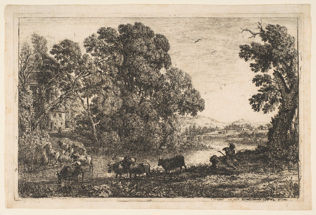 The Cowherd, 1636. av Claude Lorrain