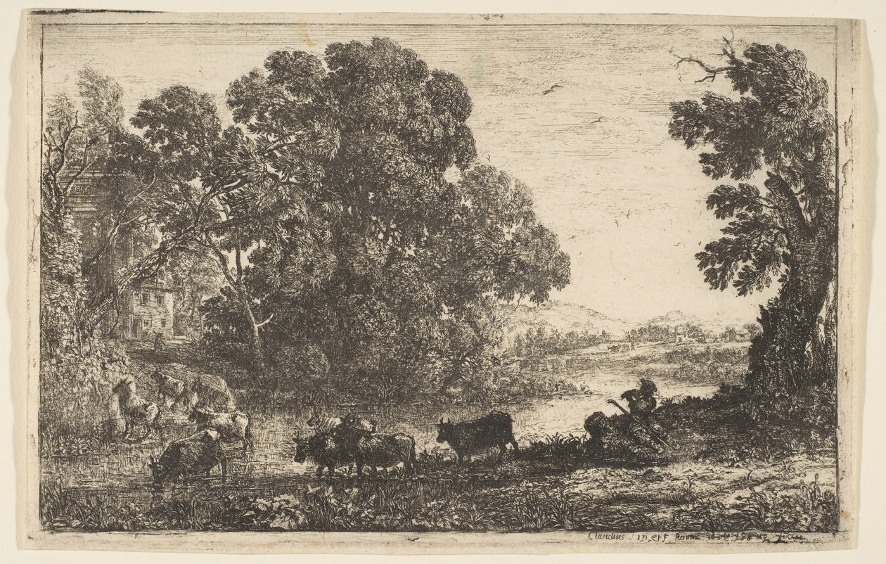 The Cowherd, 1636. av Claude Lorrain