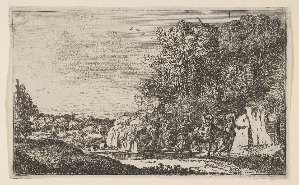 Flykten til Egypt, ca. 1630-31. av Claude Lorrain