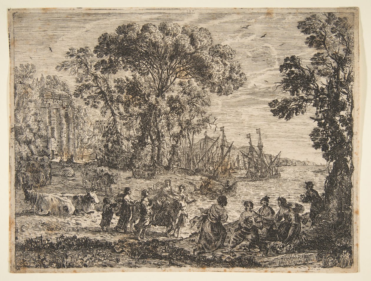 Voldtekten av Europa, 1634. av Claude Lorrain