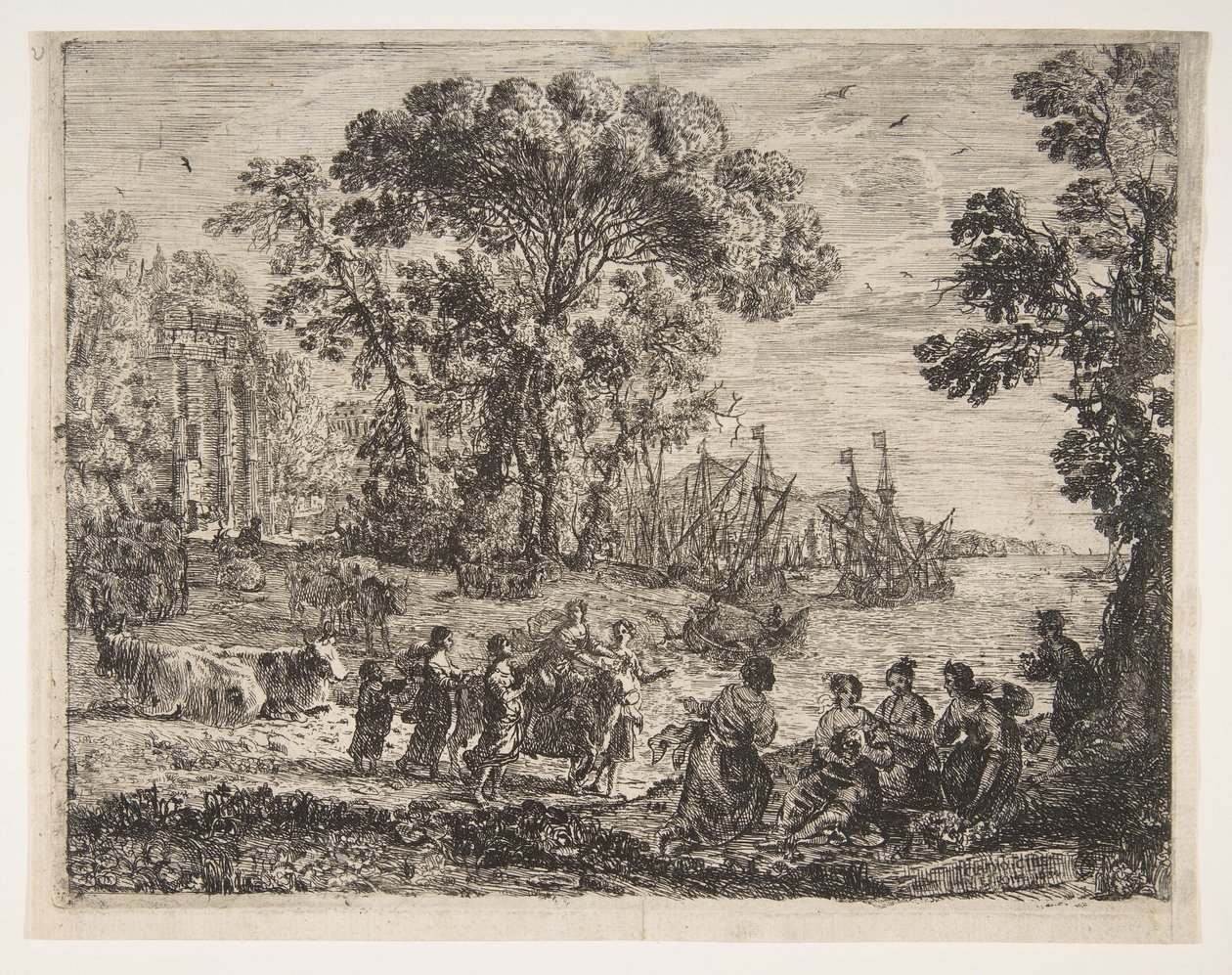 Voldtekten av Europa, 1634. av Claude Lorrain