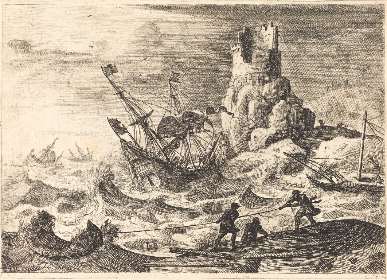 Forliset (Le naufrage) av Claude Lorrain