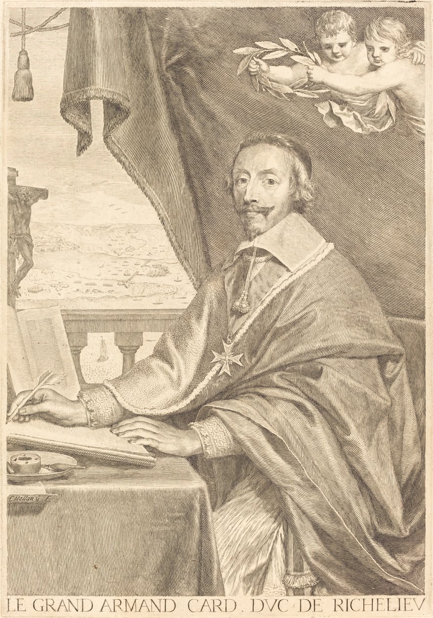 Armand Jean du Plessis, kardinal Richelieu av Claude Mellan