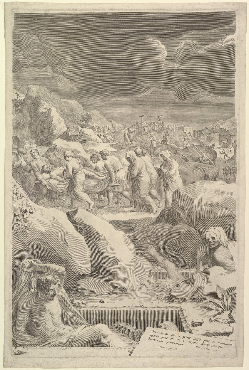 Kristi gravferd, 1678. av Claude Mellan