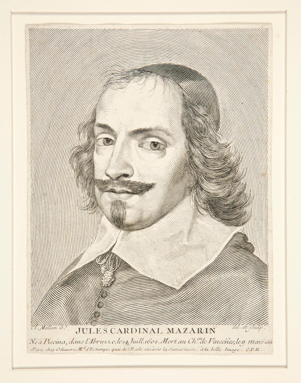 Kardinal Jules Mazarin (1602-1661) av Claude Mellan