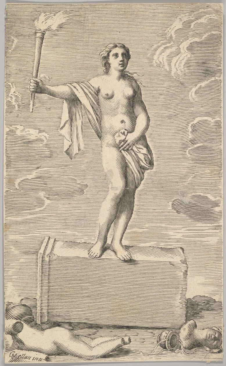 Feminin figur. av Claude Mellan