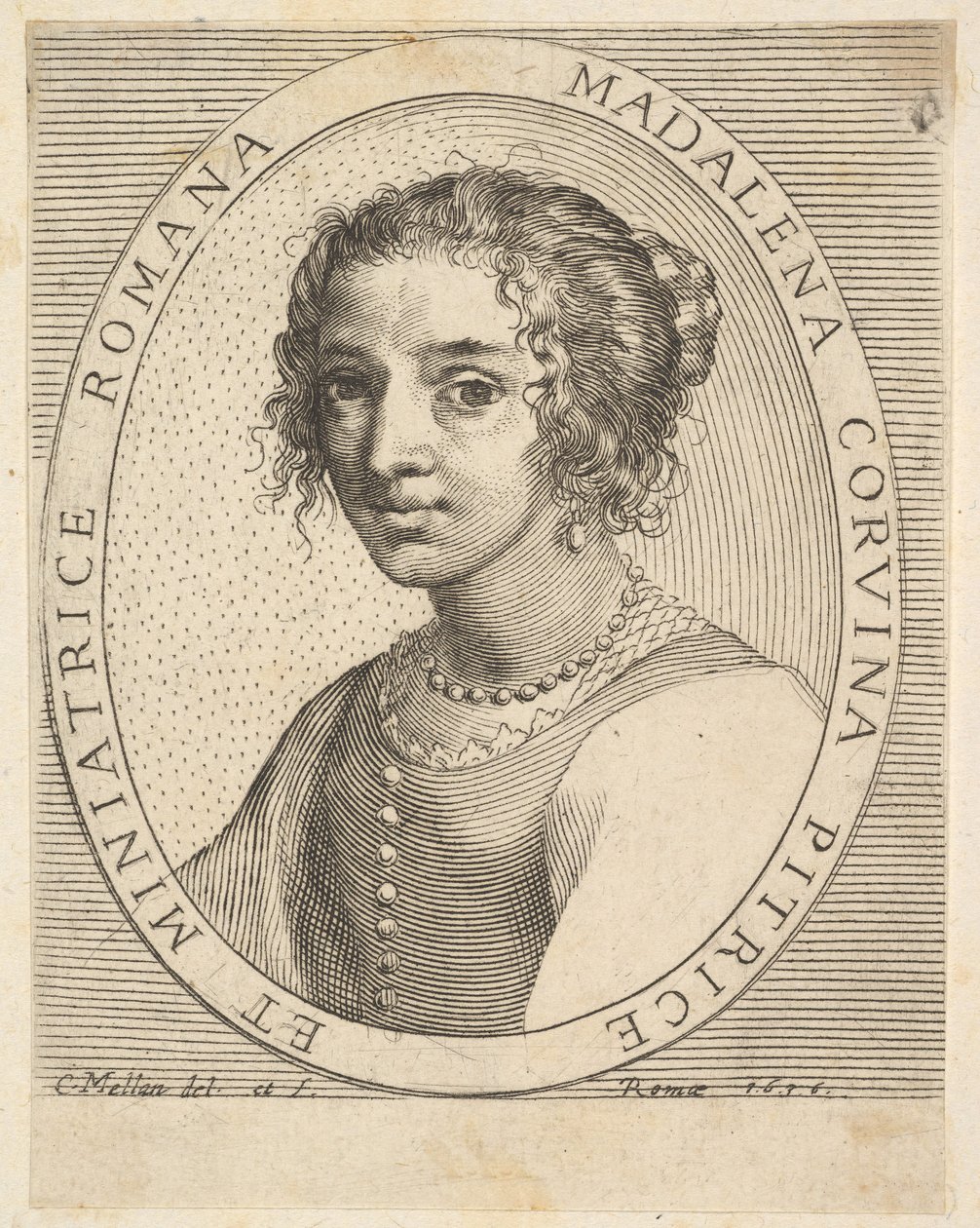 Maddalena Corvina, 1636. av Claude Mellan