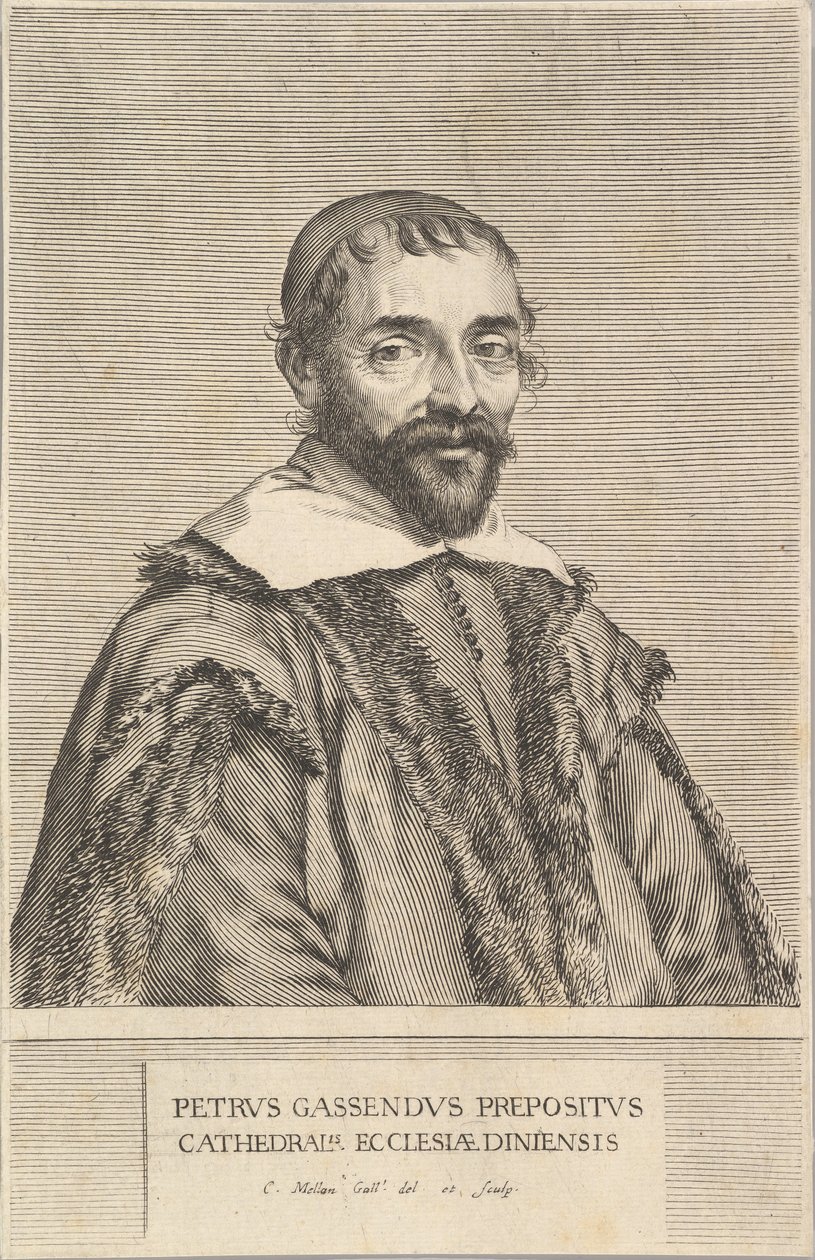 Pierre Gassendi, ca. 1637 eller 1638. av Claude Mellan