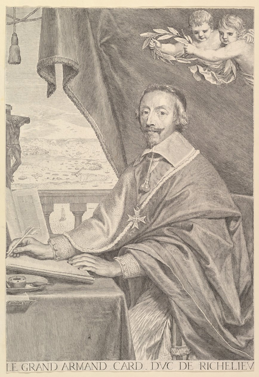 Portrett av kardinal Richelieu, 1651. av Claude Mellan
