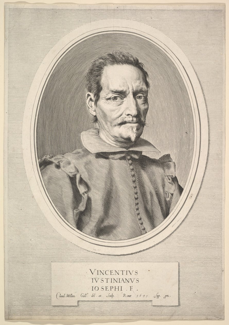 Portrett av Vincenzo Giustiniani, 1631. av Claude Mellan