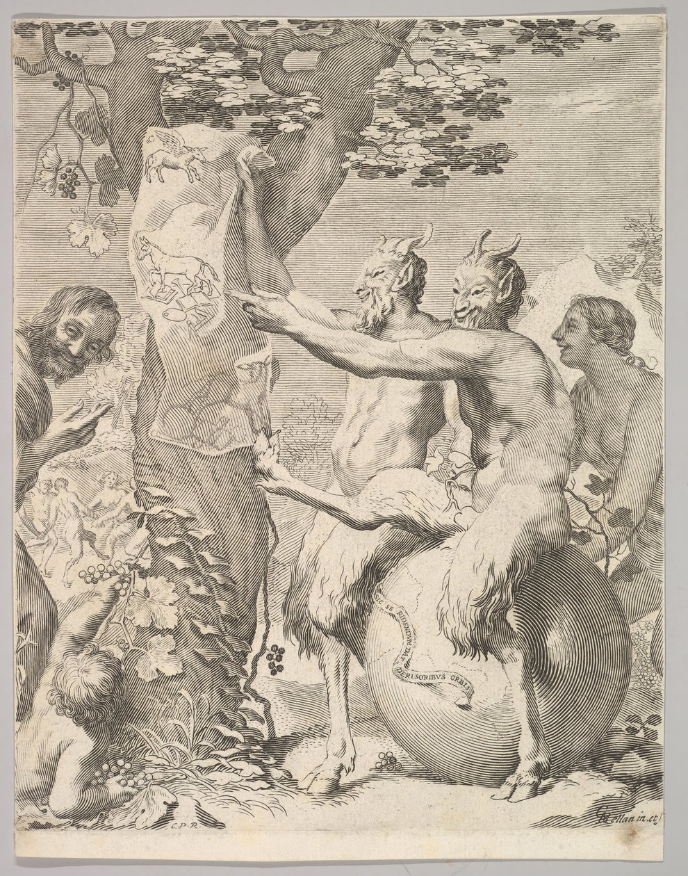Satyrer, før 1645. av Claude Mellan